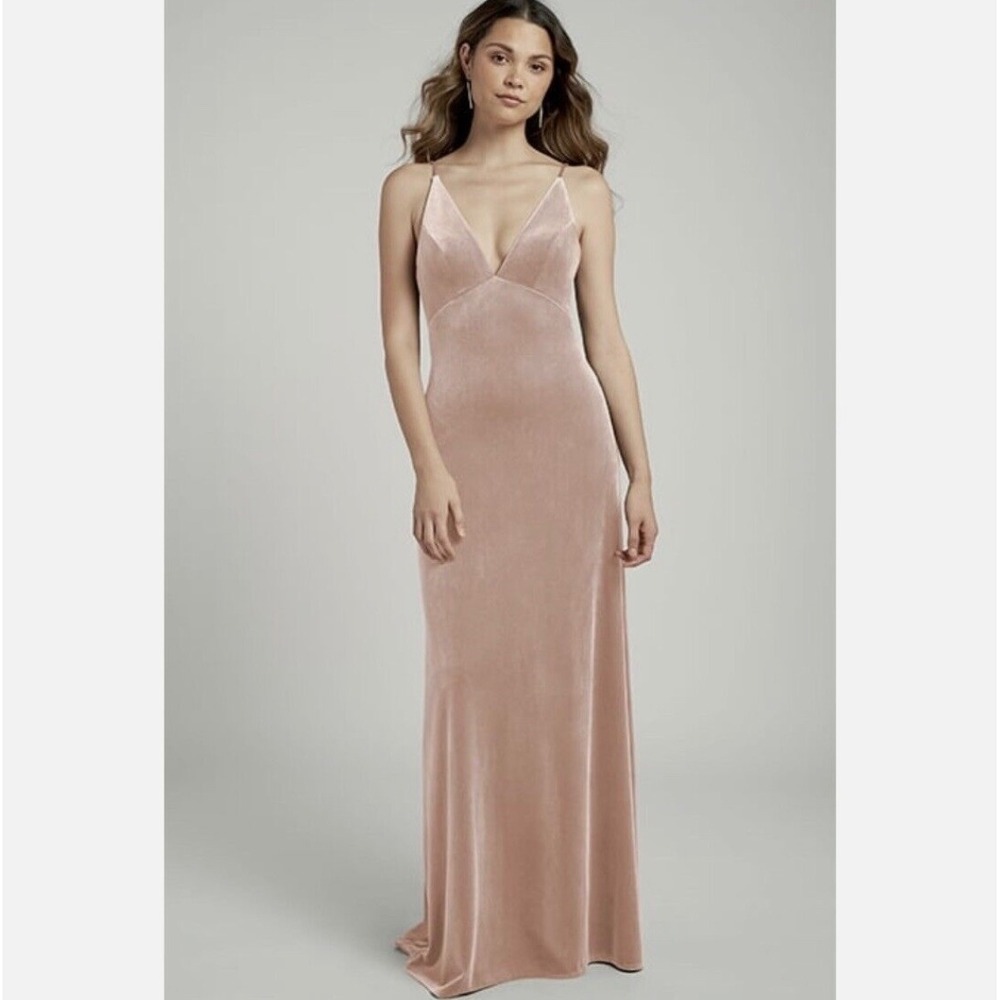 Jenny Yoo Blush Pink Maxi Dress